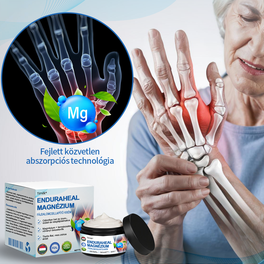 ✅✅Timilk® EnduraHeal magnézium fájdalomcsillapító krém (arthritis, neuropathia, reuma, sport sérülések és egyéb panaszok kezelésére)