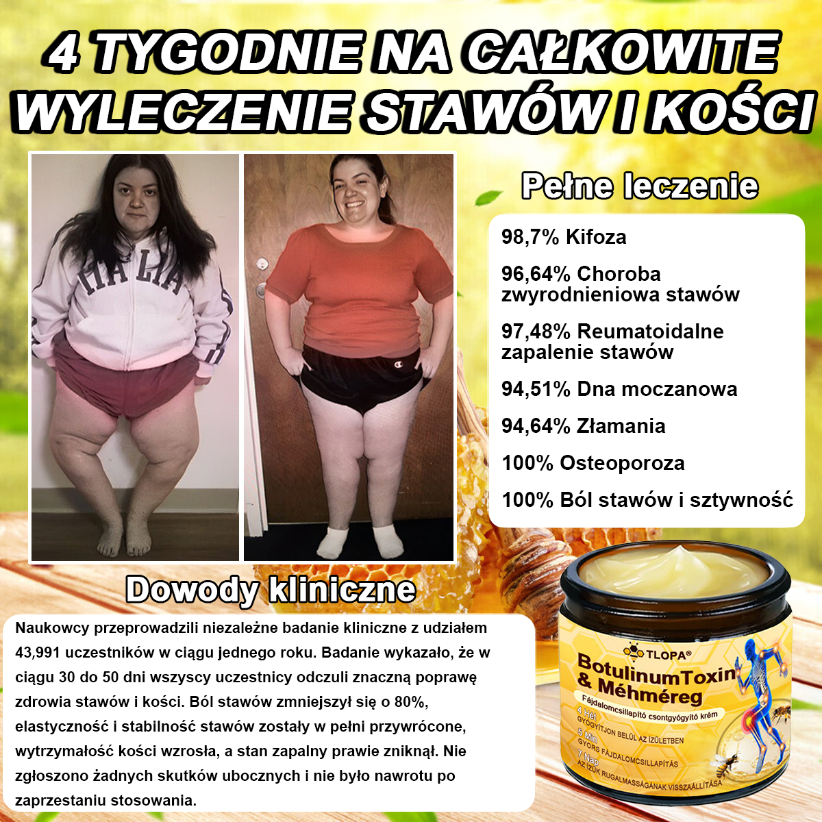 TLOPA® Botulinum Toxin és Méhméreg Fájdalomcsillapító Csontgyógyító Krém🐝 🔥(Kifejezetten időseknek & ortopéd szakorvosok ajánlásával)