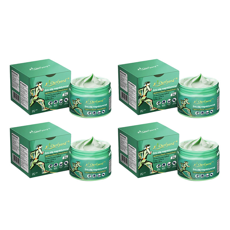 👨⚕️✅Ourlyard® Advanced Magnesium & Emu Oil Massage Pain Relief Cream (🏅A végső megoldás izomfájdalmak, ízületi gyulladás, ízületi fájdalom, idegfájdalom, gyulladás és merevség esetén) – Gyártva az USA-ban