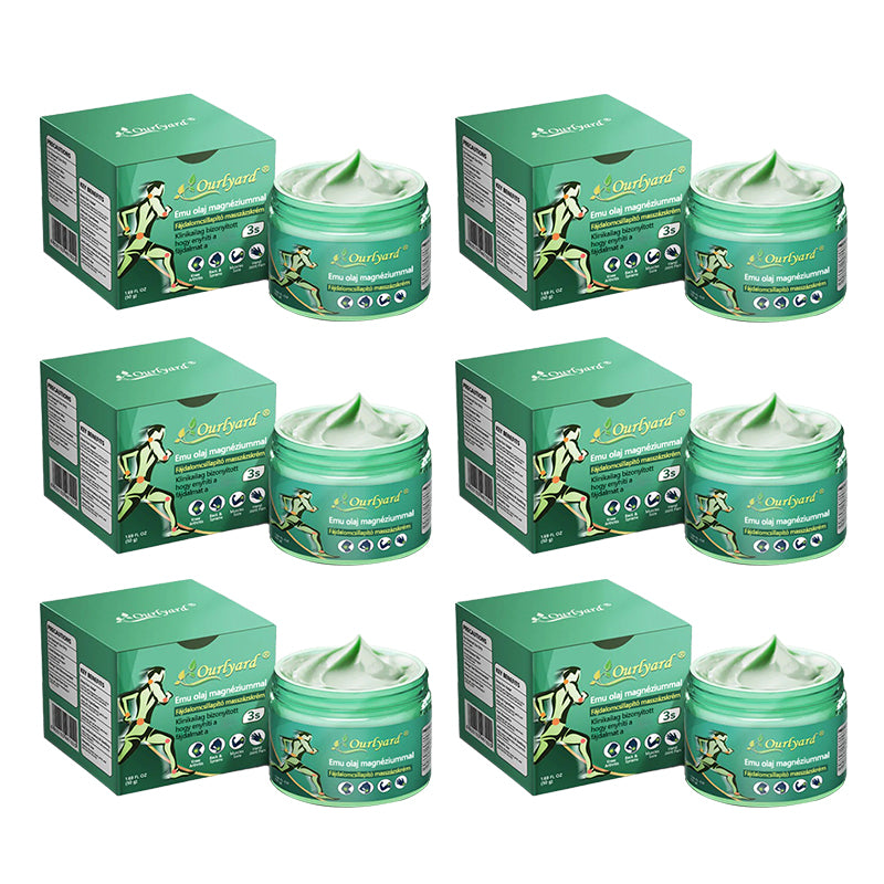 👨⚕️✅Ourlyard® Advanced Magnesium & Emu Oil Massage Pain Relief Cream (🏅A végső megoldás izomfájdalmak, ízületi gyulladás, ízületi fájdalom, idegfájdalom, gyulladás és merevség esetén) – Gyártva az USA-ban