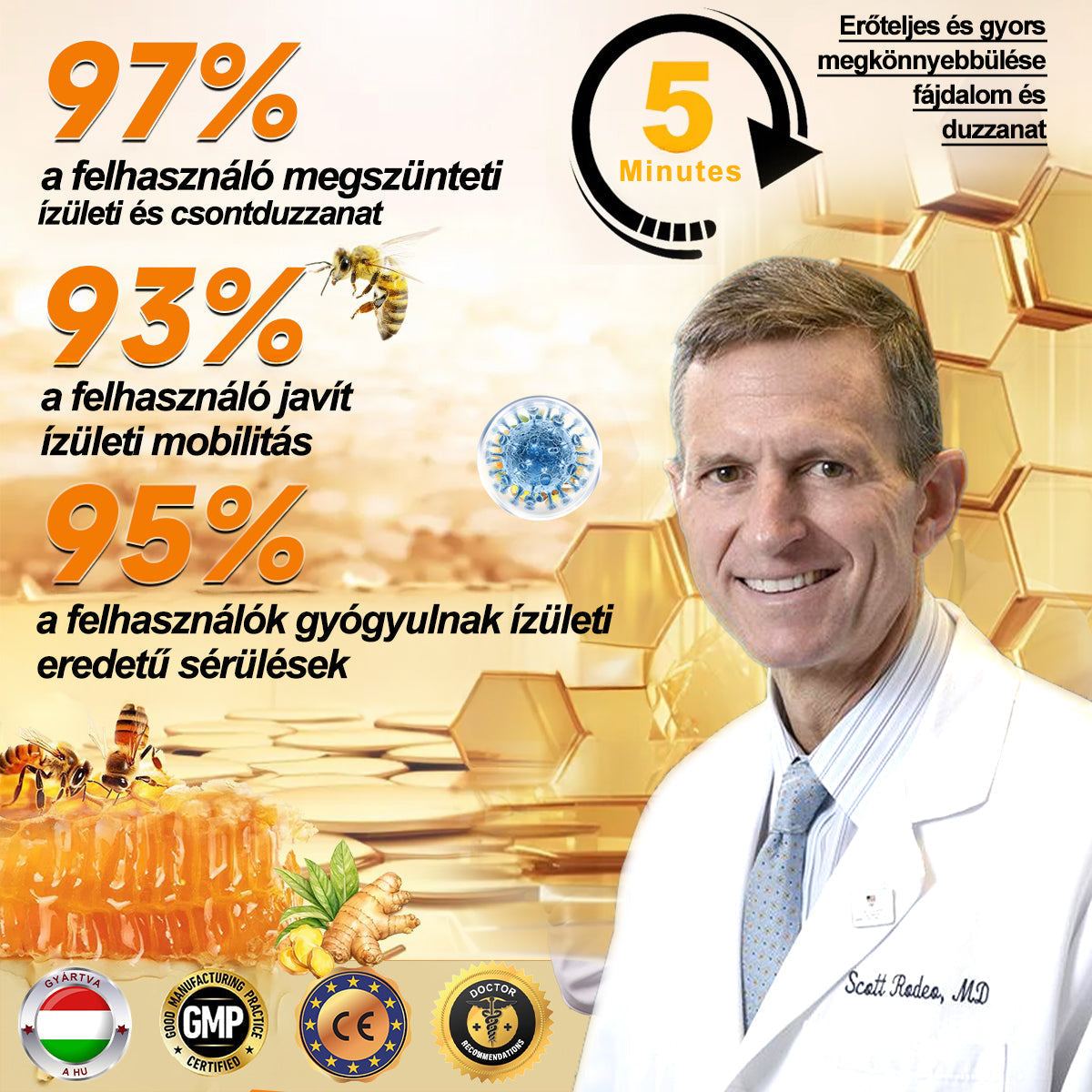 💧🐝TLOPA® Botulinum Toxin & Méhméreg Fájdalomcsillapító Csontgyógyító Krém👨⚕️A Magyar Ortopéd Társaság (MOT) Által Jóváhagyva
