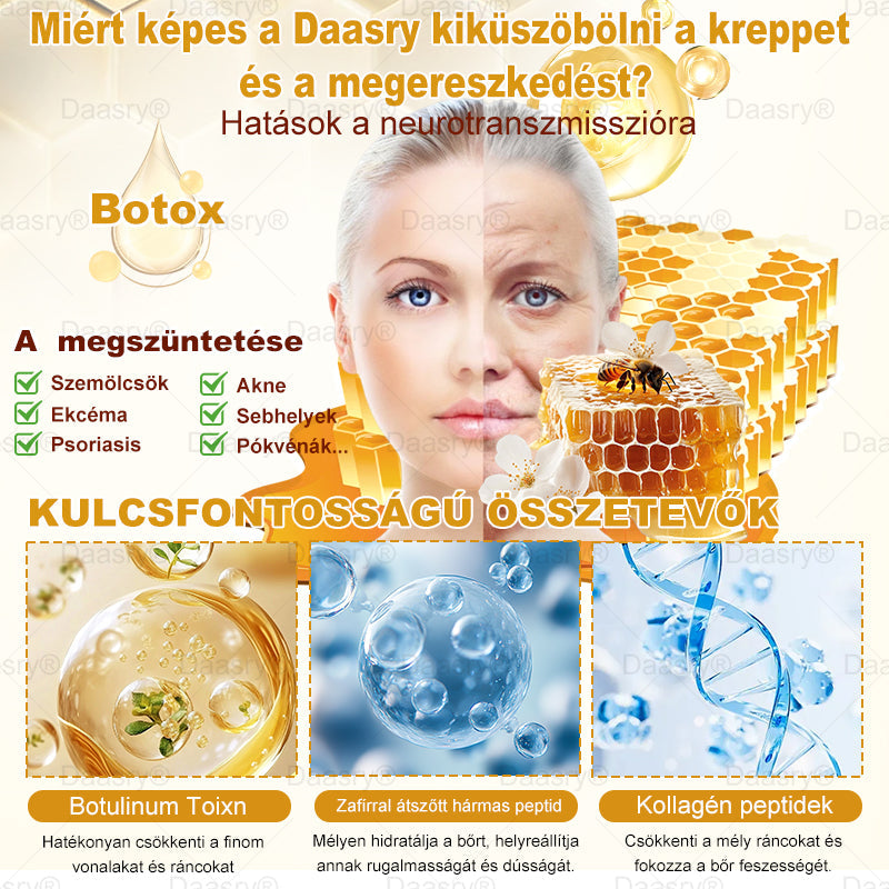 Daasry® Méhméreg Krém – Természetes bőrfeszesítés és ránctalanítás klinikai hatékonysággal! ✨