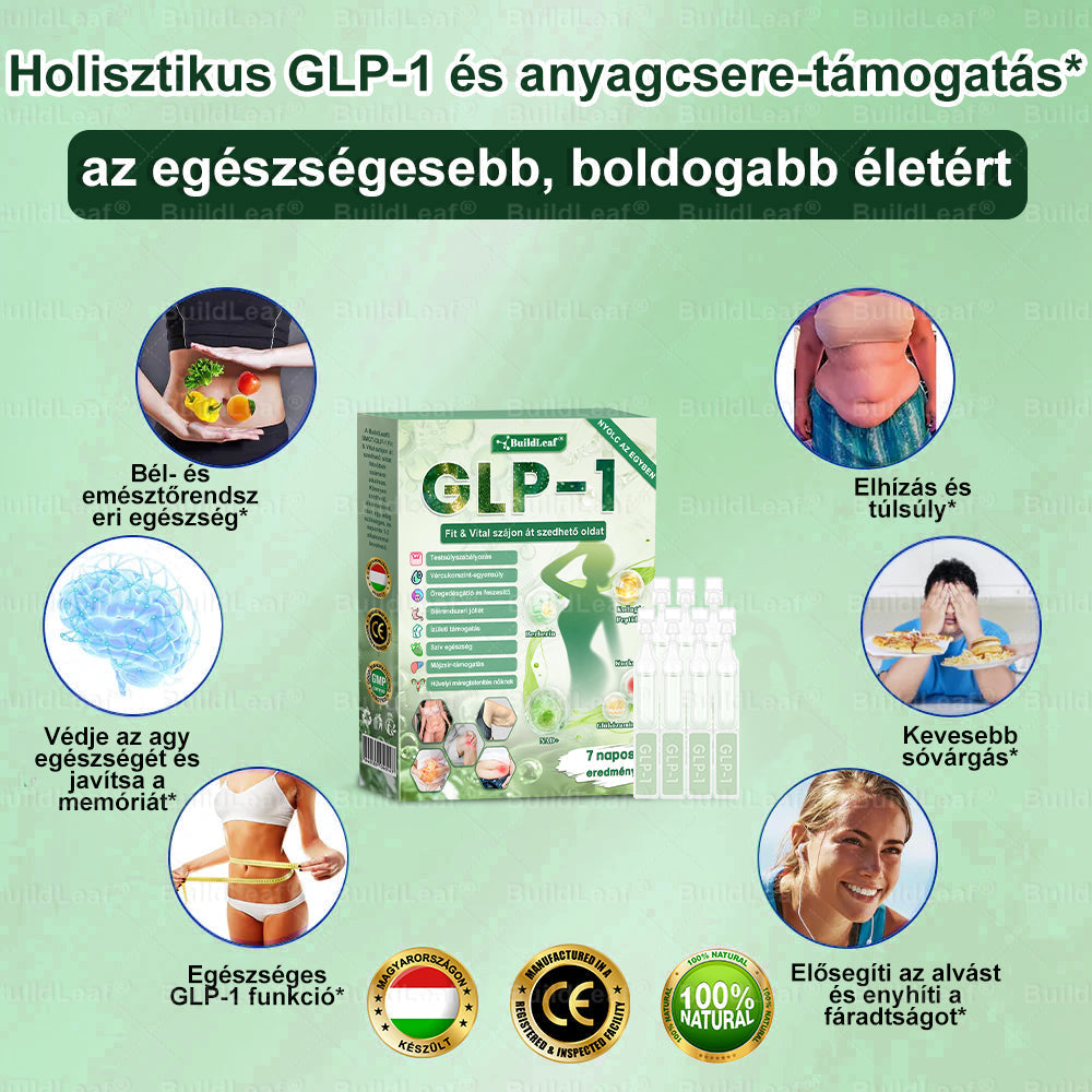 🌿BuildLeaf®🥇 GLP-1 8-az-1-ben Fit & Vital Orális Oldat (Csak napi egyszer, látható változások 7 nap alatt)  Elhízásra, szív- és érrendszeri egészségre, cukorbetegségre, alvási apnoéra, emésztőrendszeri egészségre, ízületi problémákra és még sok másra
