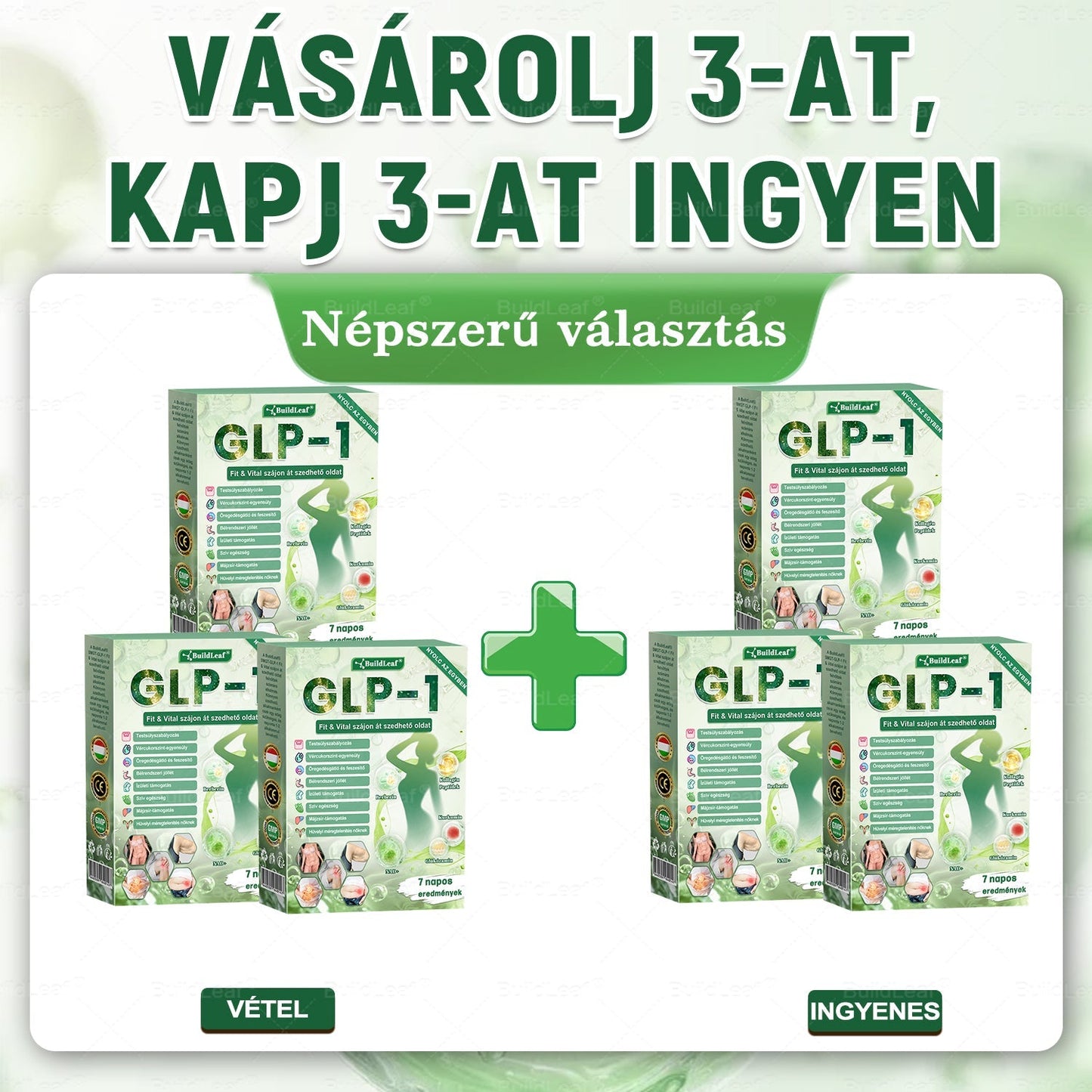 🌿BuildLeaf®🥇 GLP-1 8-az-1-ben Fit & Vital Orális Oldat (Csak napi egyszer, látható változások 7 nap alatt)  Elhízásra, szív- és érrendszeri egészségre, cukorbetegségre, alvási apnoéra, emésztőrendszeri egészségre, ízületi problémákra és még sok másra