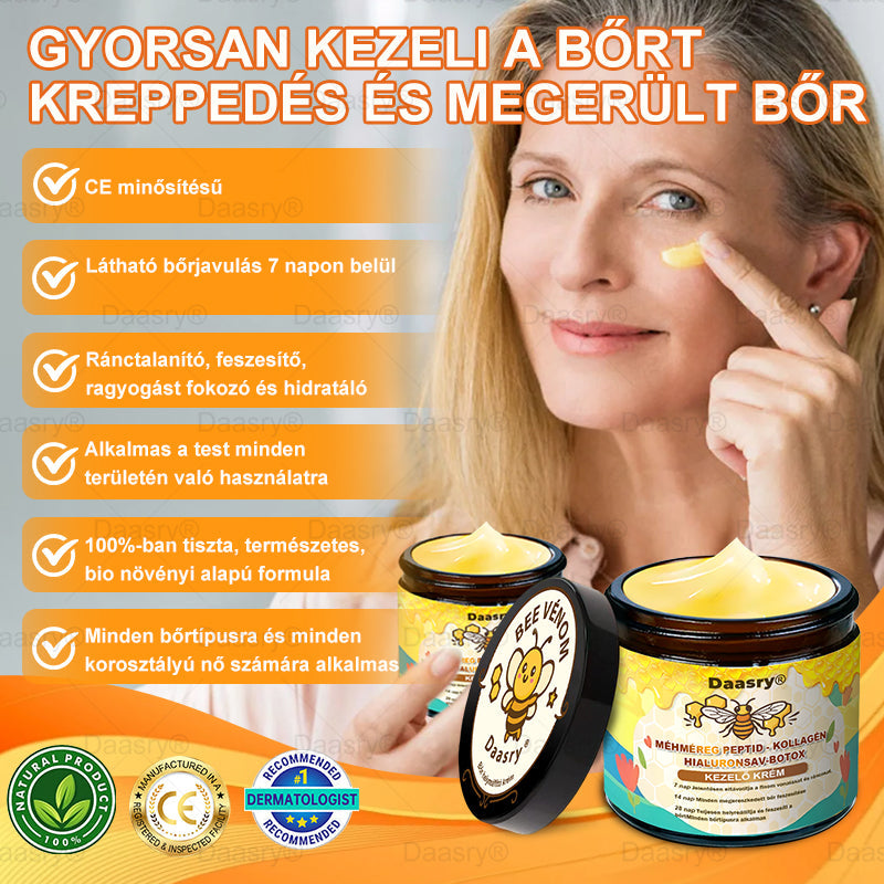 Daasry® Méhméreg Krém – Természetes bőrfeszesítés és ránctalanítás klinikai hatékonysággal! ✨