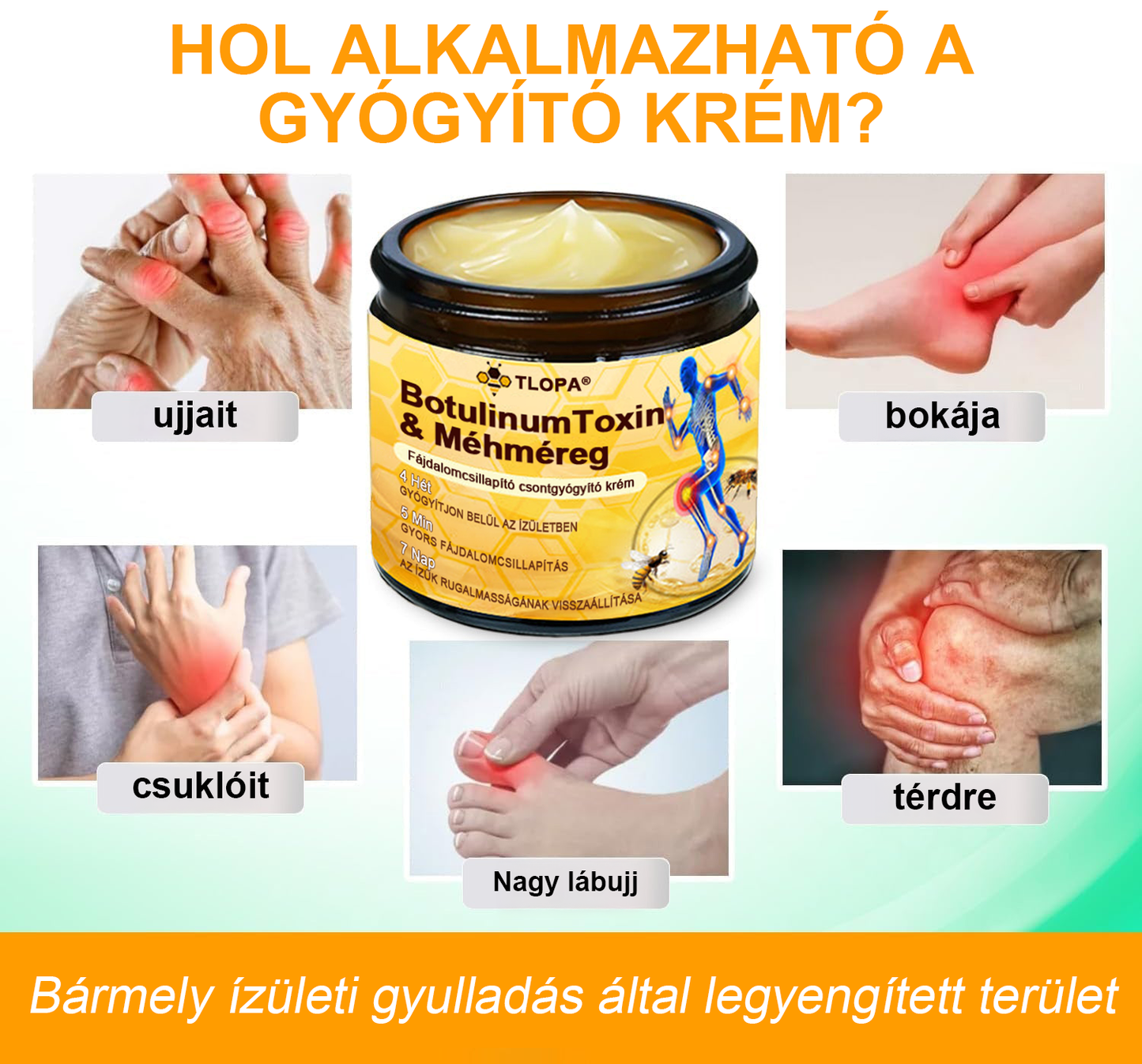 TLOPA® Botulinum Toxin és Méhméreg Fájdalomcsillapító Csontgyógyító Krém🐝 🔥(Kifejezetten időseknek & ortopéd szakorvosok ajánlásával)