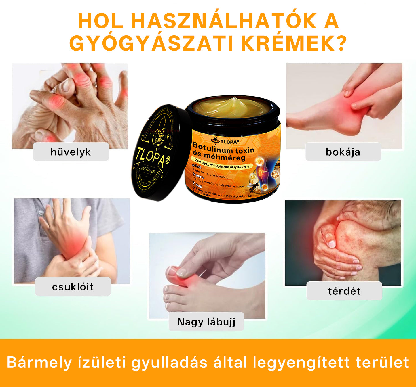 🌿🌿🌿TLOPA® Botulinum Toxin és Méhméreg Fájdalomcsillapító Csontgyógyító Krém🐝 (Kifejezetten időseknek & ortopéd szakorvosok ajánlásával)