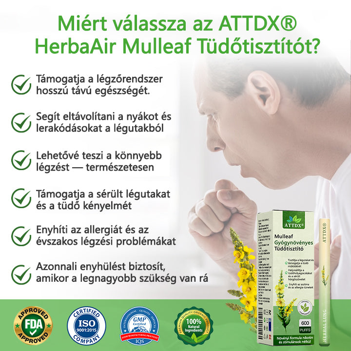 ATTDX® Mulleaf gyógynövényes tüdőtisztító🌿🌿