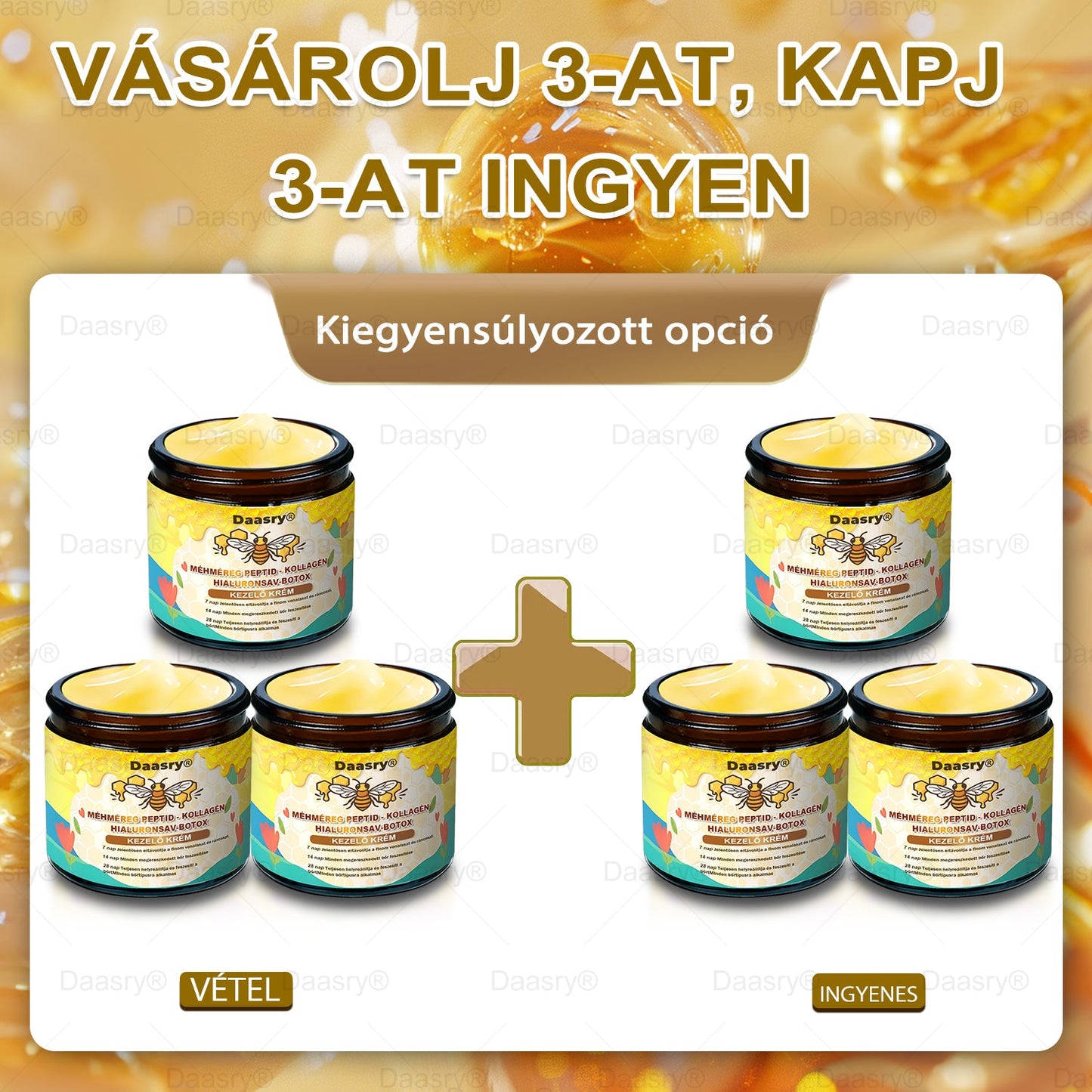Daasry® Méhméreg Krém – Természetes bőrfeszesítés és ránctalanítás klinikai hatékonysággal! ✨
