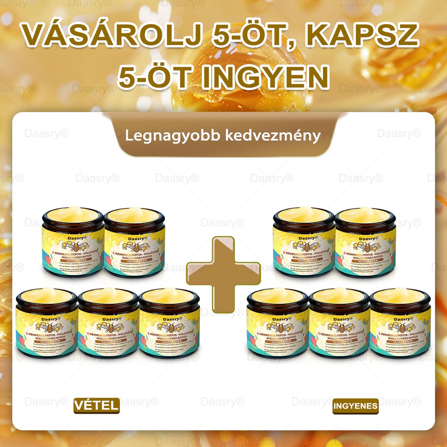 Daasry® Méhméreg Krém – Természetes bőrfeszesítés és ránctalanítás klinikai hatékonysággal! ✨