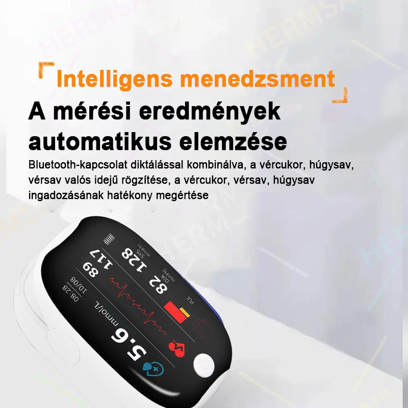 【HIVATALOS ÁRUHÁZ】HERMSA Precíziós Multifunkcionális Non-Invazív Orvosi Készülék (vércukorszint, oxigéntelítettség és vérnyomás mérésére) [Pontosság 99,9%].🔥