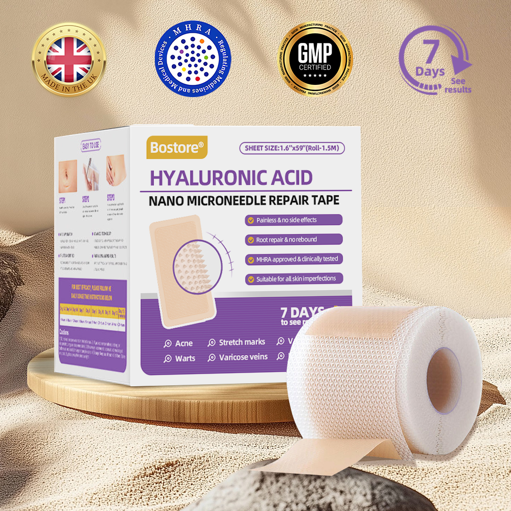 A bőr bizalmának kezdete itt van ✅ Bosstore® Hialuronsav Nano Mikrotűs Javító Tapasz ✴️ Különféle hegekre, striákra, foltokra, keloidokra, keratózisra, aknéra, égési sérülésekre, szemölcsökre, bőrcímkékre és visszértágulatokra.