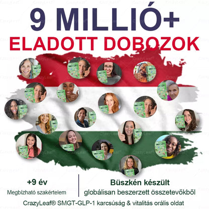 CrazyLeaf® SMGT-GLP-1 karcsúság & vitalitás orális oldat célpontjai a makacs testsúly, magas vérnyomás, vércukorszint, zsírmáj, ízületi fájdalom, fáradtság, alacsony energia, megereszkedett bőr és még sok más a jobb egészség és vitalitás érdekében.